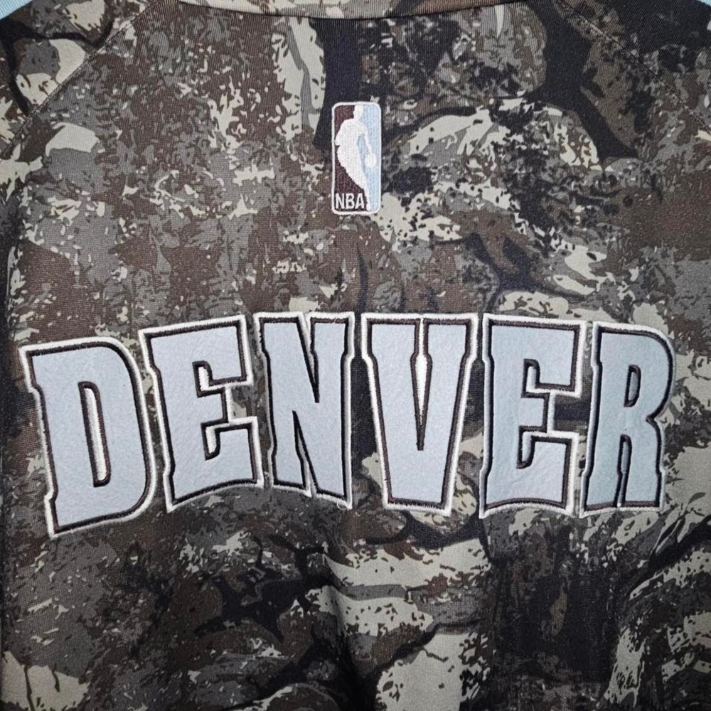 Adidas Denver Nuggets Jacket Mens 2XL Camo Excellent